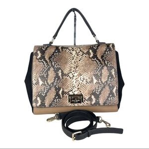 Kate Spade Dune Black Magnolia Park Exotic Large Laurel Satchel